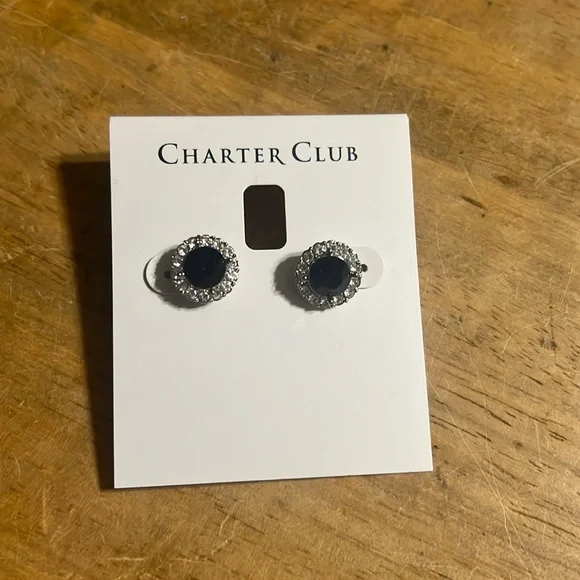 Charter Club Rhinestone Stud Earrings - Picture 1 of 3
